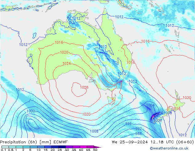 Z500/Rain (+SLP)/Z850 ECMWF We 25.09.2024 18 UTC