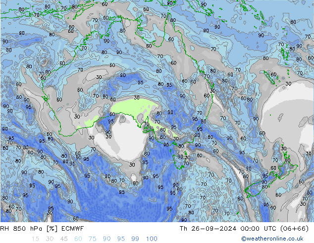 RV 850 hPa ECMWF do 26.09.2024 00 UTC