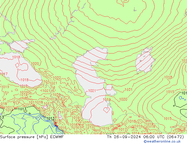 Surface pressure ECMWF Th 26.09.2024 06 UTC