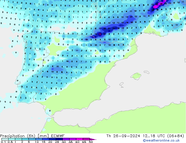 Z500/Rain (+SLP)/Z850 ECMWF  26.09.2024 18 UTC