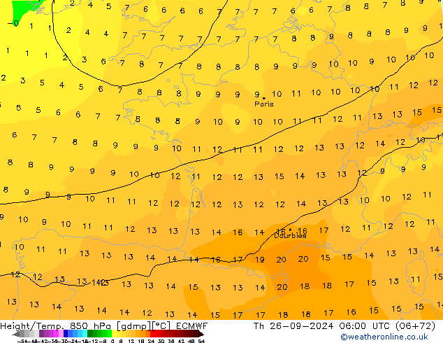 Z500/Rain (+SLP)/Z850 ECMWF jue 26.09.2024 06 UTC