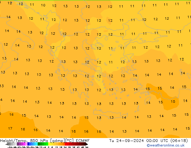 Z500/Rain (+SLP)/Z850 ECMWF Di 24.09.2024 00 UTC