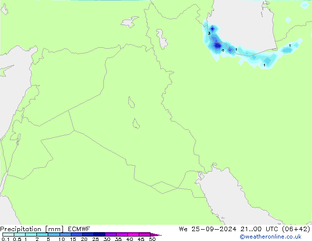 Yağış ECMWF Çar 25.09.2024 00 UTC