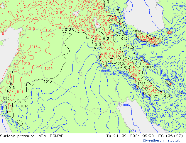 pression de l'air ECMWF mar 24.09.2024 09 UTC