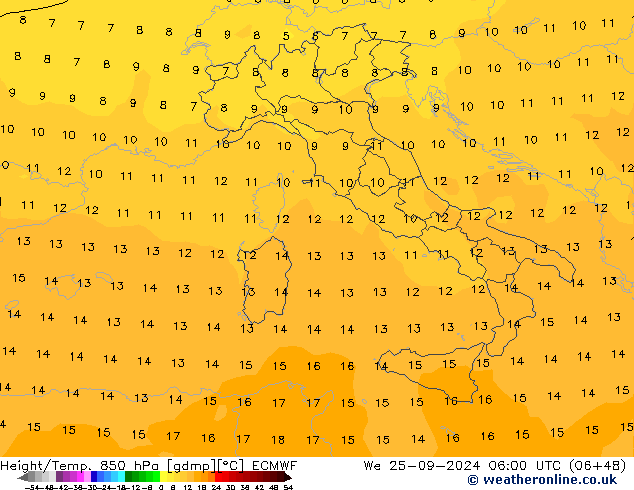 Z500/Rain (+SLP)/Z850 ECMWF ср 25.09.2024 06 UTC