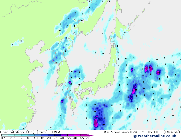 Z500/Rain (+SLP)/Z850 ECMWF We 25.09.2024 18 UTC