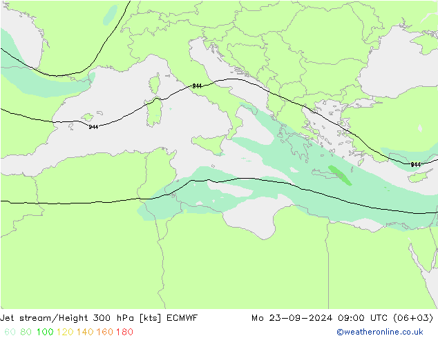 Polarjet ECMWF Mo 23.09.2024 09 UTC