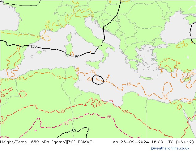 Z500/Regen(+SLP)/Z850 ECMWF ma 23.09.2024 18 UTC