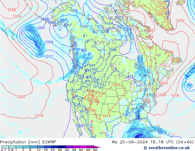 Yağış ECMWF Çar 25.09.2024 18 UTC