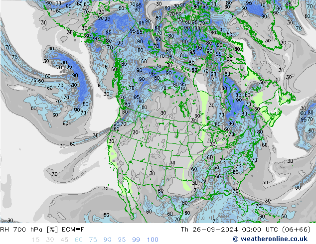 700 hPa Nispi Nem ECMWF Per 26.09.2024 00 UTC