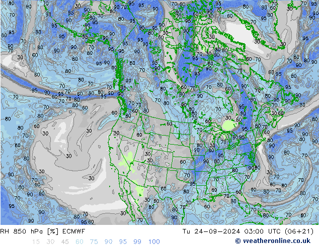 RV 850 hPa ECMWF di 24.09.2024 03 UTC