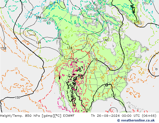 Z500/Rain (+SLP)/Z850 ECMWF jeu 26.09.2024 00 UTC