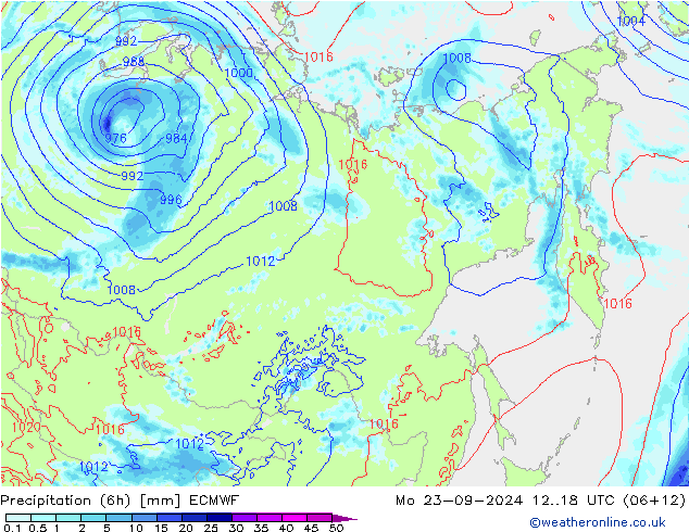 Z500/Rain (+SLP)/Z850 ECMWF Seg 23.09.2024 18 UTC