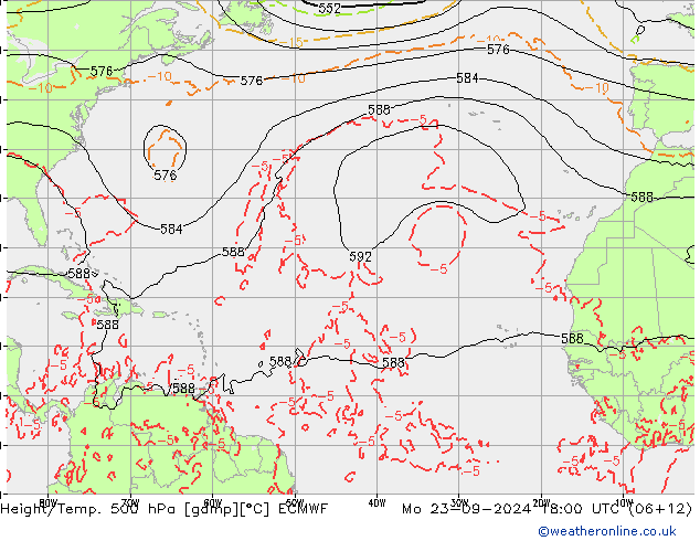 Z500/Rain (+SLP)/Z850 ECMWF  23.09.2024 18 UTC