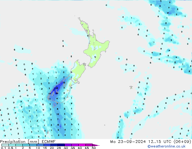 Precipitación ECMWF lun 23.09.2024 15 UTC