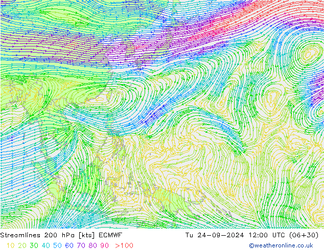  200 hPa ECMWF  24.09.2024 12 UTC