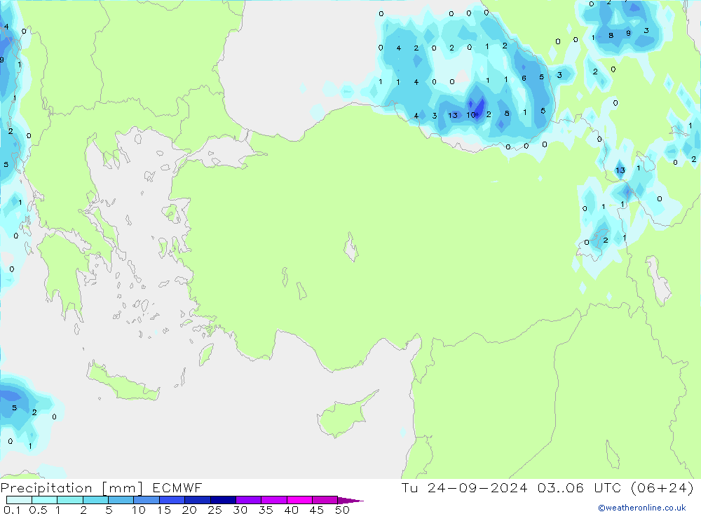 precipitação ECMWF Ter 24.09.2024 06 UTC