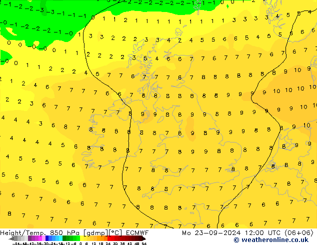 Z500/Regen(+SLP)/Z850 ECMWF ma 23.09.2024 12 UTC