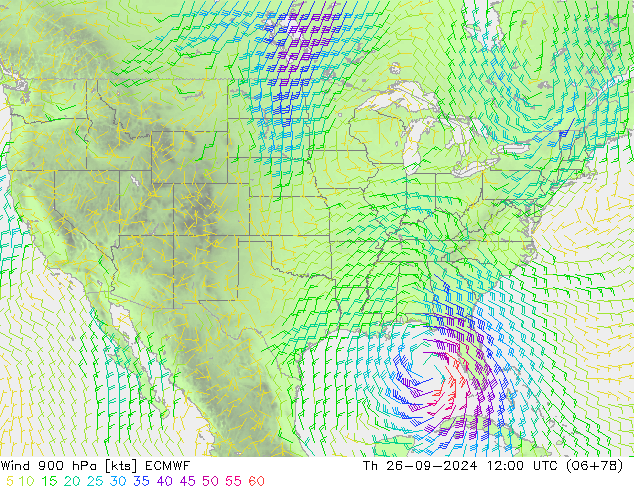 Wind 900 hPa ECMWF Th 26.09.2024 12 UTC