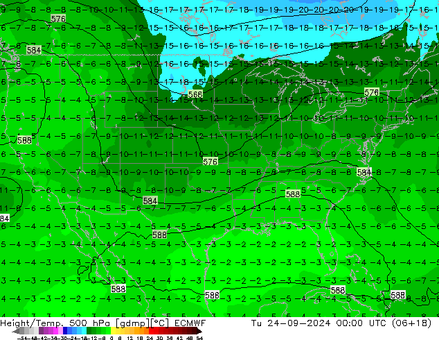 Z500/Yağmur (+YB)/Z850 ECMWF Sa 24.09.2024 00 UTC