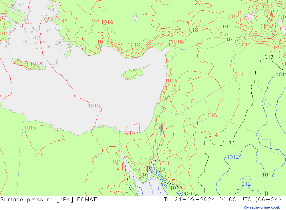 pression de l'air ECMWF mar 24.09.2024 06 UTC