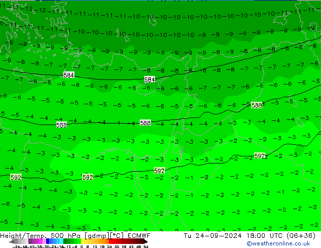 Z500/Rain (+SLP)/Z850 ECMWF mar 24.09.2024 18 UTC