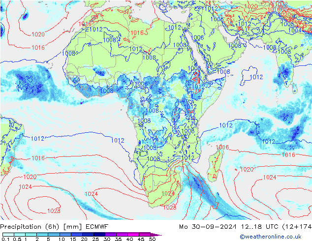 Z500/Rain (+SLP)/Z850 ECMWF lun 30.09.2024 18 UTC