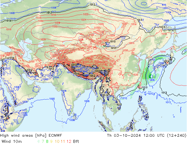 Windvelden ECMWF do 03.10.2024 12 UTC