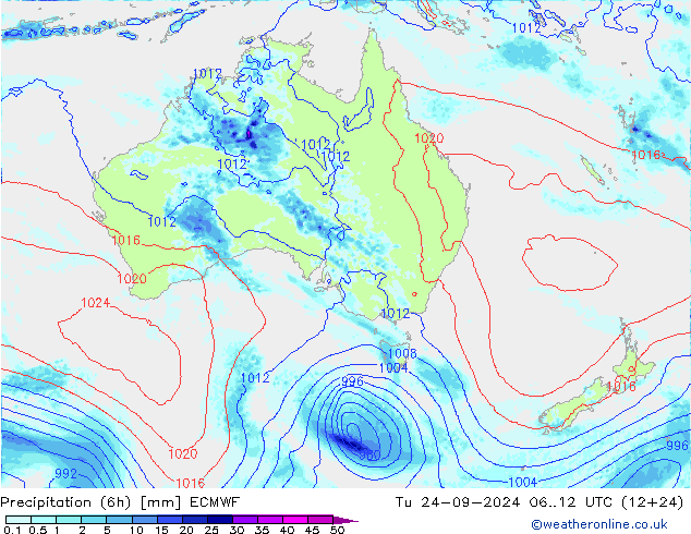 Z500/Rain (+SLP)/Z850 ECMWF  24.09.2024 12 UTC