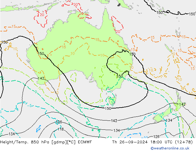 Z500/Rain (+SLP)/Z850 ECMWF jeu 26.09.2024 18 UTC