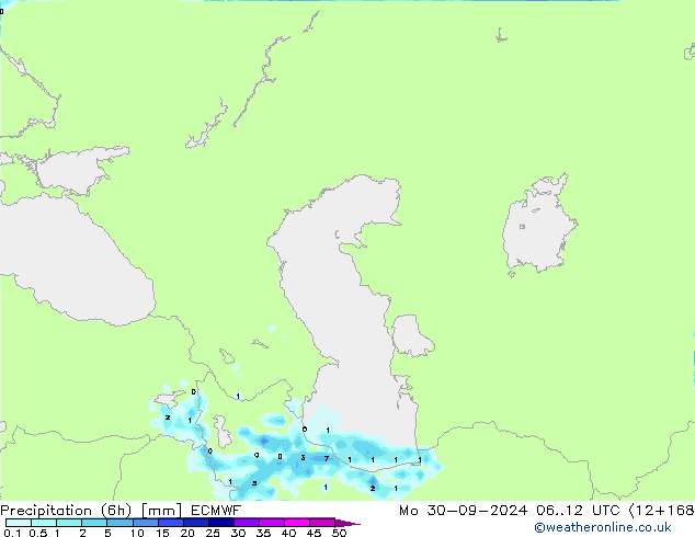 Z500/Rain (+SLP)/Z850 ECMWF lun 30.09.2024 12 UTC