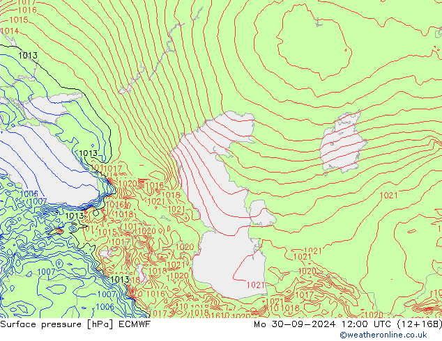 pression de l'air ECMWF lun 30.09.2024 12 UTC