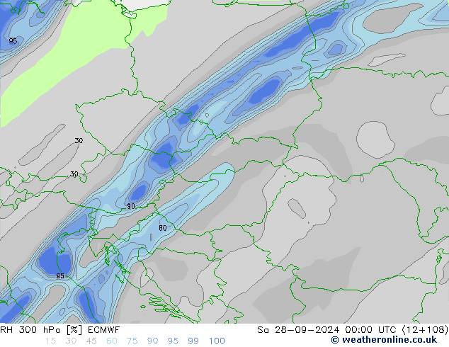 300 hPa Nispi Nem ECMWF Cts 28.09.2024 00 UTC