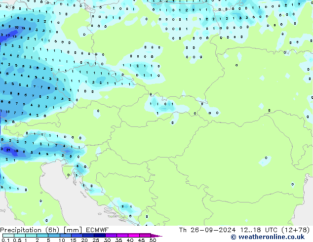 Z500/Rain (+SLP)/Z850 ECMWF jeu 26.09.2024 18 UTC