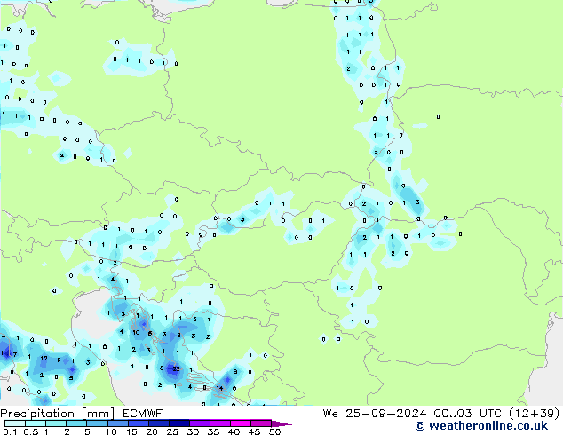 осадки ECMWF ср 25.09.2024 03 UTC