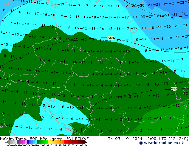 Z500/Rain (+SLP)/Z850 ECMWF Th 03.10.2024 12 UTC