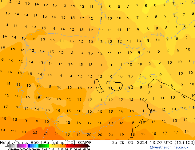 Z500/Rain (+SLP)/Z850 ECMWF Su 29.09.2024 18 UTC