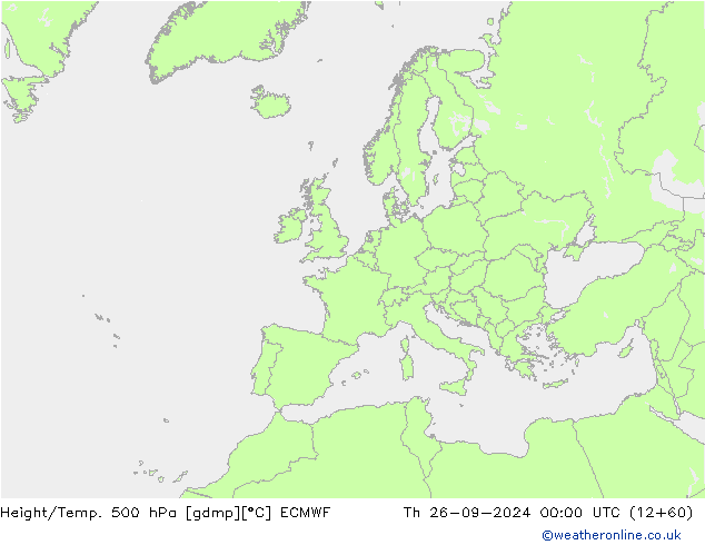 Z500/Rain (+SLP)/Z850 ECMWF jue 26.09.2024 00 UTC