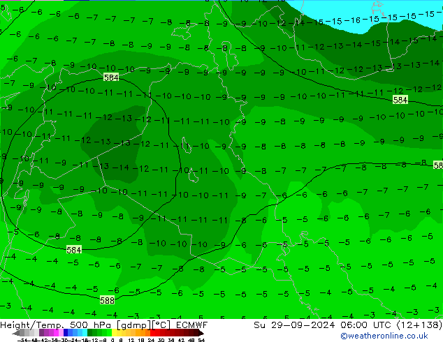 Z500/Rain (+SLP)/Z850 ECMWF Ne 29.09.2024 06 UTC