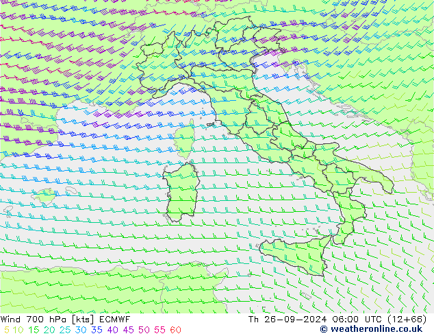  700 hPa ECMWF  26.09.2024 06 UTC