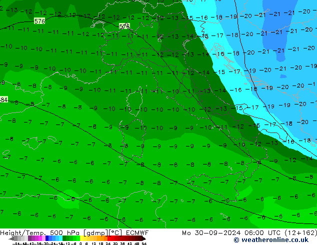 Z500/Regen(+SLP)/Z850 ECMWF ma 30.09.2024 06 UTC