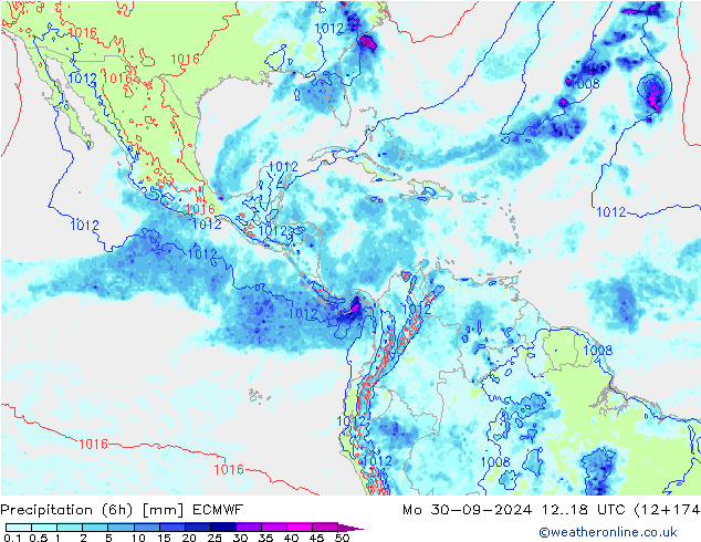 Z500/Rain (+SLP)/Z850 ECMWF Mo 30.09.2024 18 UTC