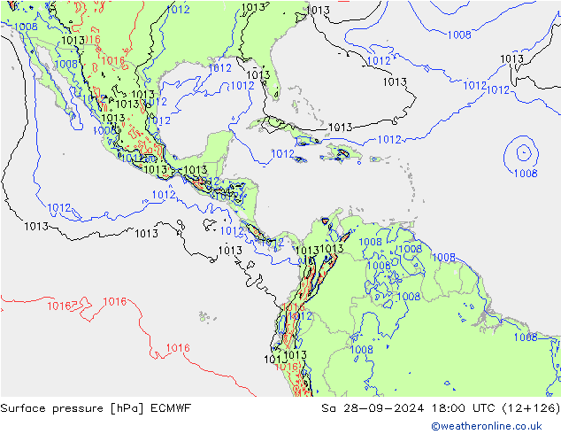 pression de l'air ECMWF sam 28.09.2024 18 UTC