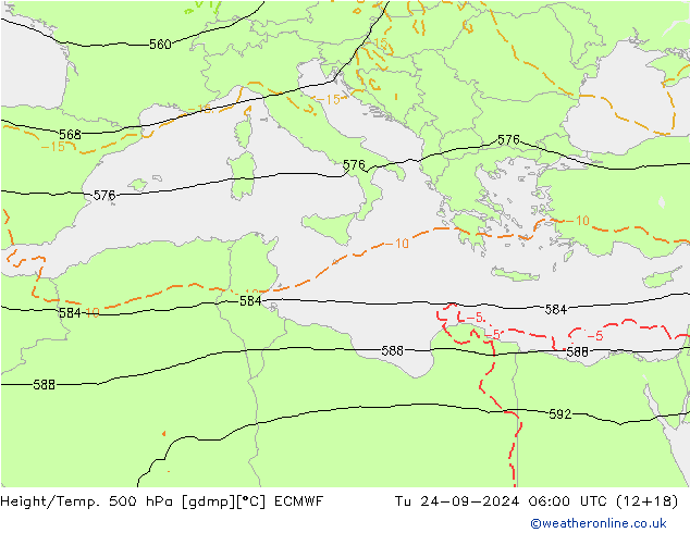 Z500/Rain (+SLP)/Z850 ECMWF  24.09.2024 06 UTC