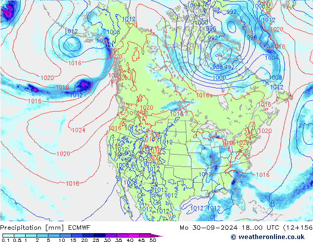 Neerslag ECMWF ma 30.09.2024 00 UTC