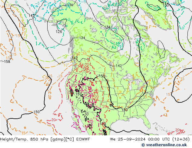 Z500/Rain (+SLP)/Z850 ECMWF We 25.09.2024 00 UTC