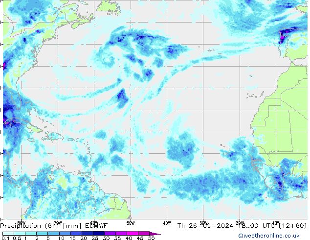 Z500/Rain (+SLP)/Z850 ECMWF  26.09.2024 00 UTC