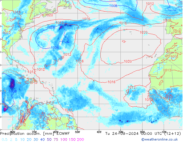 Precipitación acum. ECMWF mar 24.09.2024 00 UTC