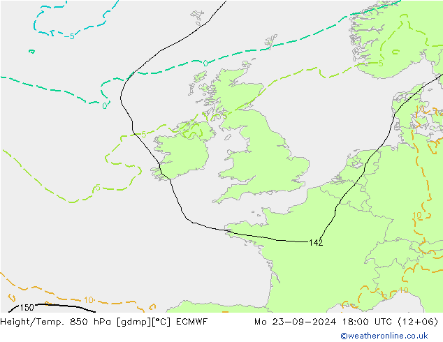 Z500/Rain (+SLP)/Z850 ECMWF  23.09.2024 18 UTC