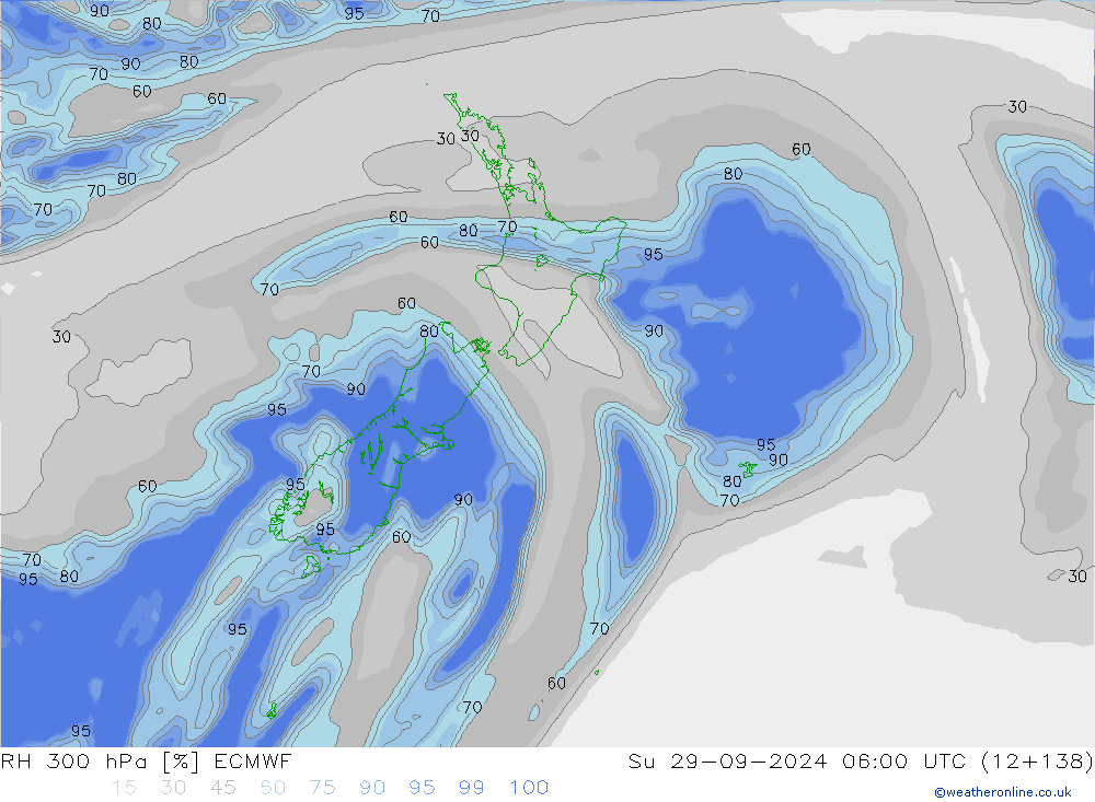 RH 300 hPa ECMWF Su 29.09.2024 06 UTC